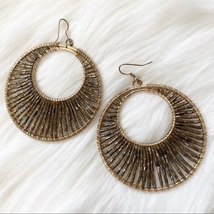 BEADED HOOP EARRINGS